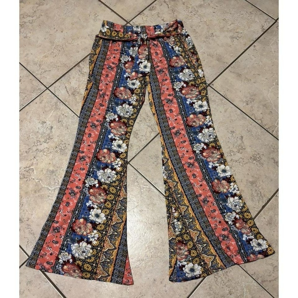 Rue 21 bell‎ bottom floral flare pants size XL